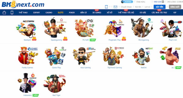 Đa dạng Slots game cho anh em lựa chọn