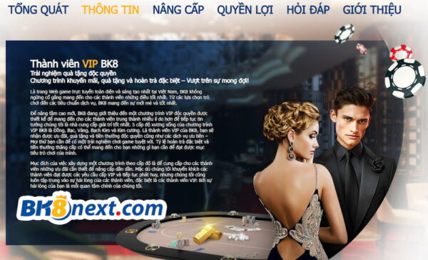 Một số lợi ích độc quyền cho chương trình VIP của BK8