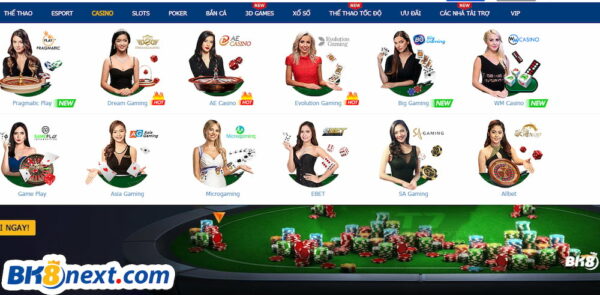 Nhiều sảnh Casino lớn, chuyên nghiệp