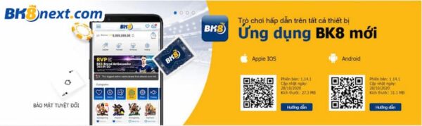 App đánh lô đề BK8 chơi thả ga trúng thưởng lớn